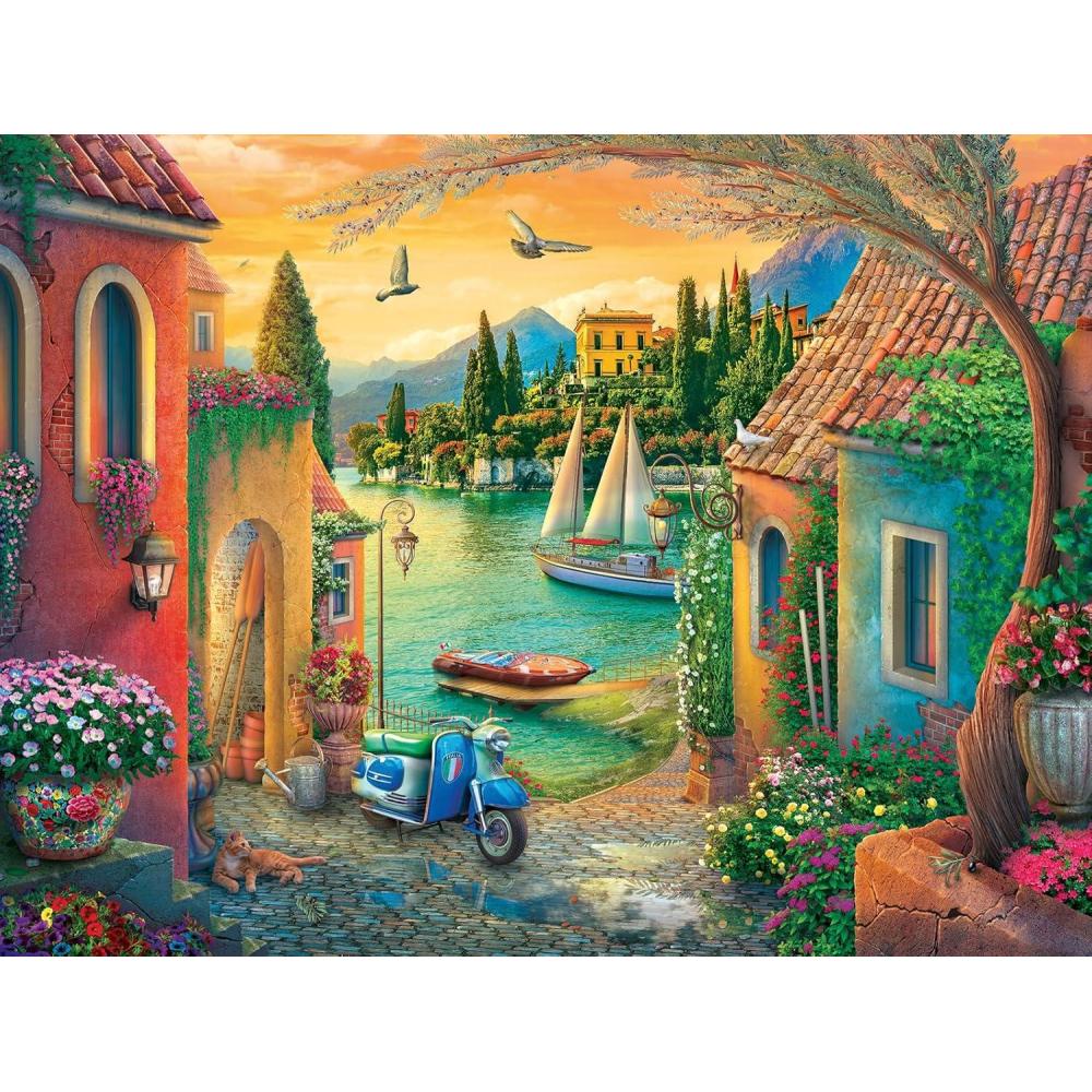 imageRavensburger European Villa Views 750 Piece Large Format Puzzle Iconic Lake Como Scenery by Eduard Perfect for Leisurely Puzzling