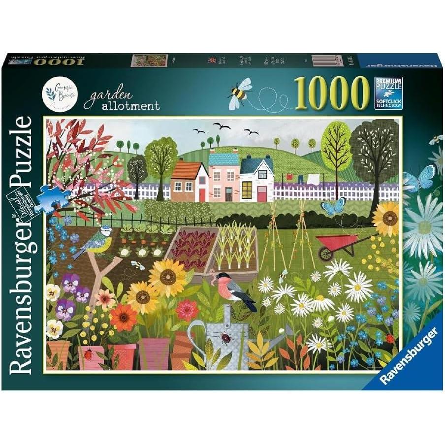 imageRavensburger Garden Allotment 1000 Piece Jigsaw Puzzle Vibrant Garden Artwork Idyllic Nature Scene Durable EcoFriendly MaterialsOld design