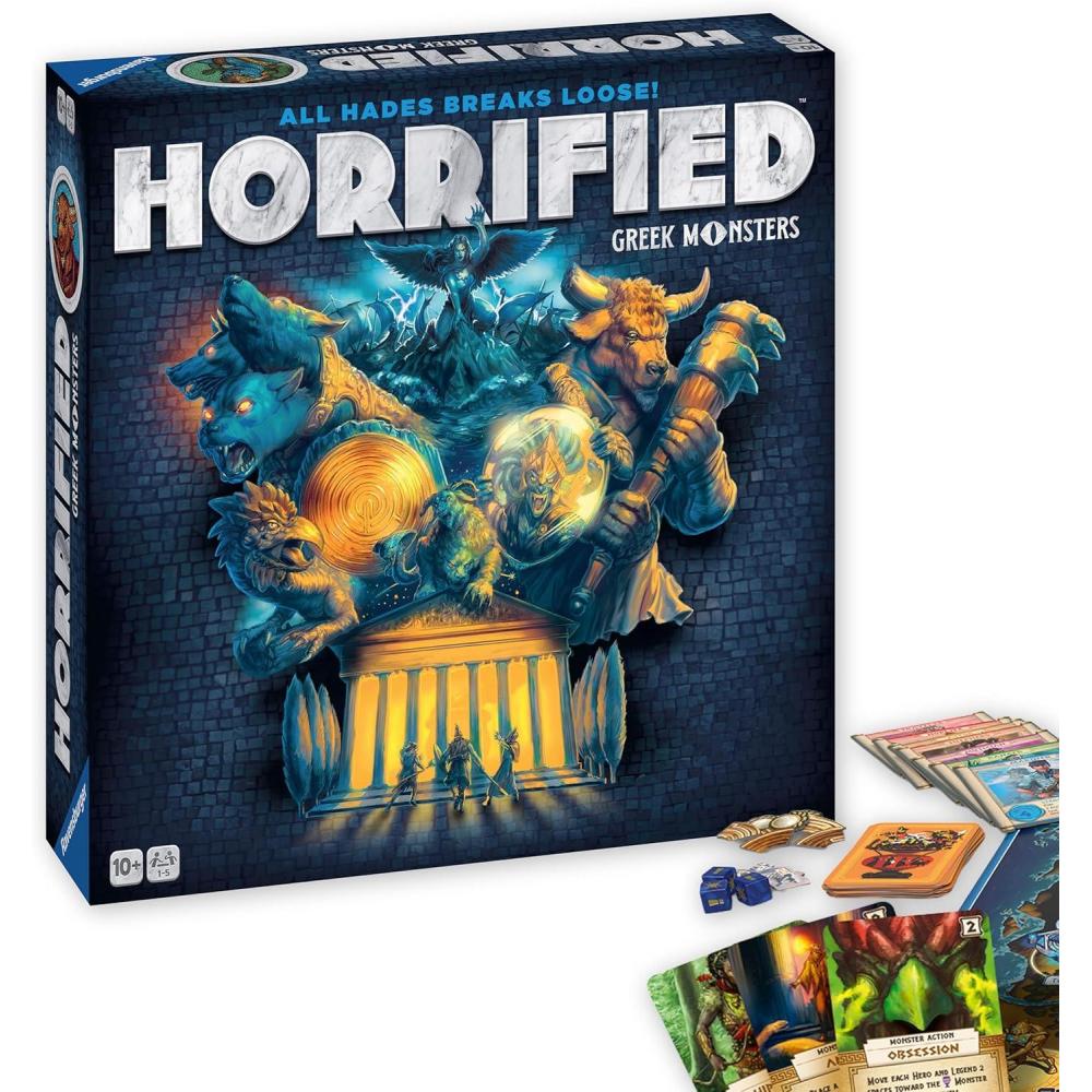 imageRavensburger Horrified Games Greek Monsters Strategy Board Game Boost Critical Thinking ampamp Teamwork Cooperative Gameplay Unique Monster Challenges 1 to 5 Players Adults ampamp Kids 10
