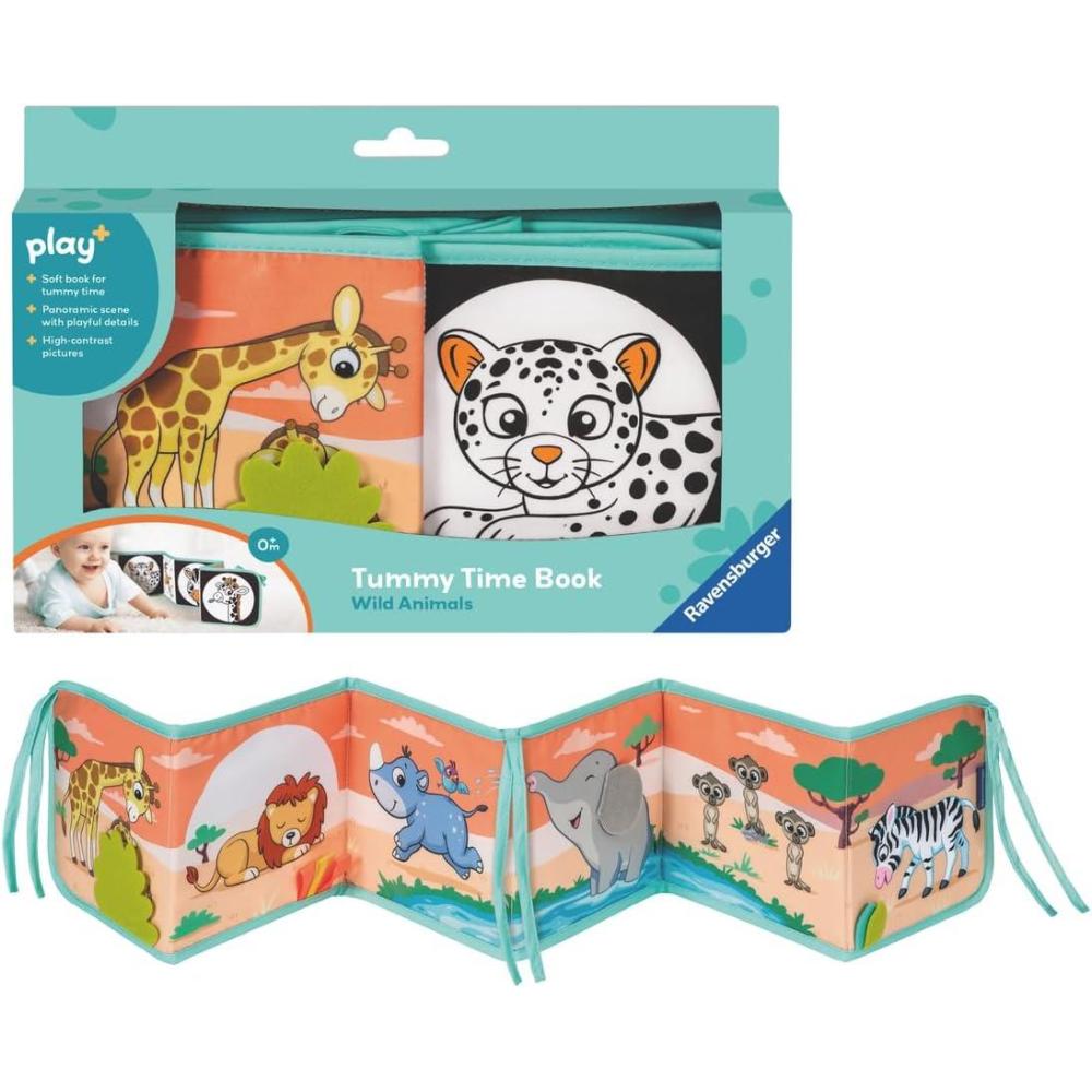 imageRavensburger Play Tummy Time Book Wild Animals DualSided Baby Book Encourages Early Sensory Development