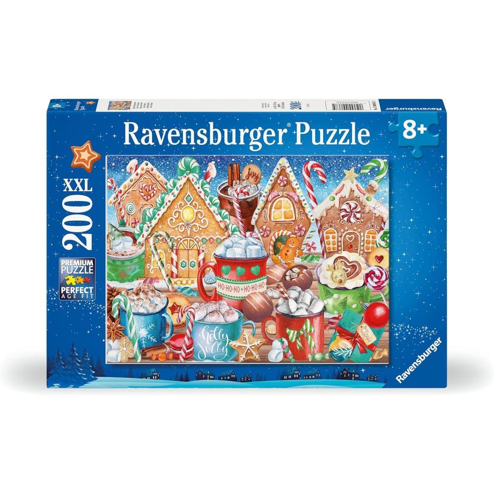 imageRavensburger Sweet Christmas Treats 200 Piece Jigsaw Puzzle for Kids A Cozy Holiday Delight Warm Cups of Cocoa Marshmallows ampamp Gingerbread Fun Durable ampamp KidFriendly Pieces