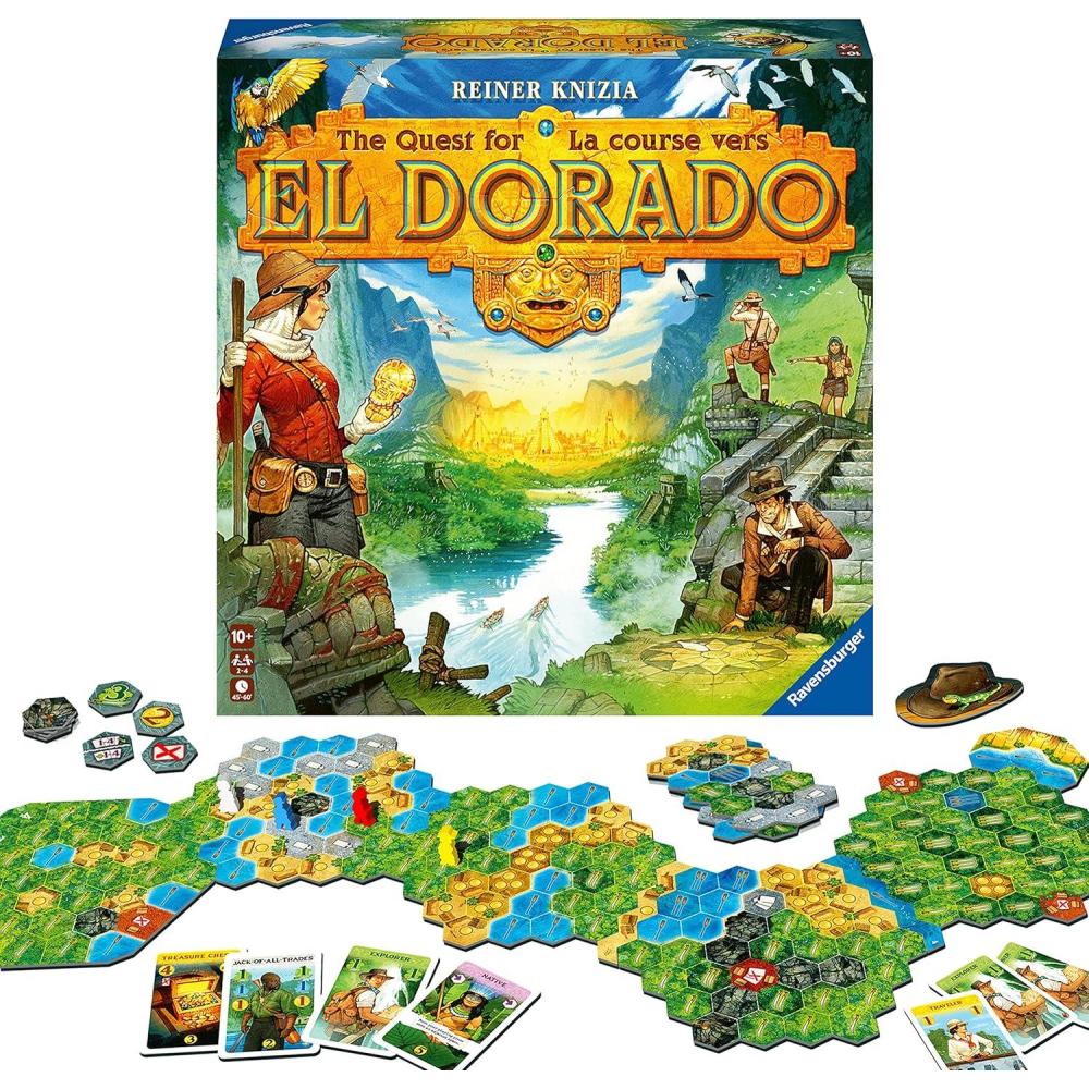 imageRavensburger The Quest for El Dorado Exciting Strategy Board Game Suitable for Kids ampamp Adults Designed for 24 Players Inclusive of Mini Expansion