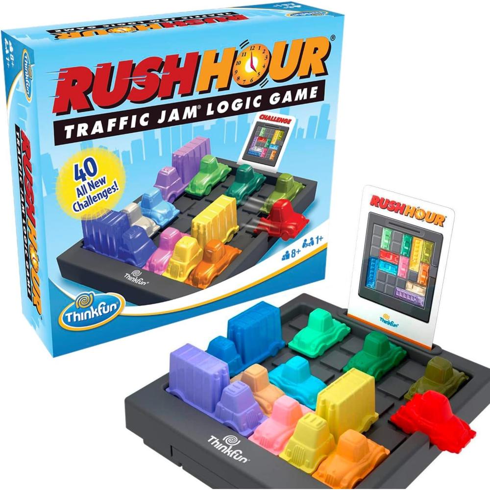 imageThinkFun Rush Hour Traffic Jam Logic Game Engaging STEM Toy for Kids Age 8 and Up Enhances Reasoning ampamp Planning Skills MESH Accredited 20 Awards Trusted Worldwide Seller for Over 20 Years800 inches W x 887 inches L x NA inches H