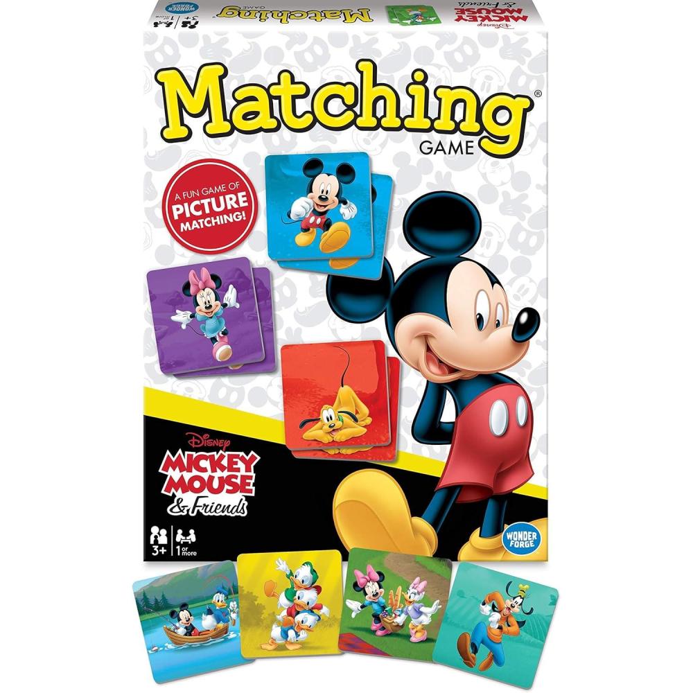 imageWonder Forge Mickey Mouse Matching Game Fun and Educational Disney Memory Card Game for Toddlers Kids Boys and Girls Ages 35 Develops Focus Analysis and Learning SkillsOriginal Packaging