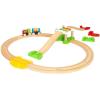BRIO My First Railway Beginner Pack – 18-Piece FSC-Certified Wood Train Set – Compatible with All BRIO Sets – Includes Rainbow Bridge & Rattle Wagon – Safe Play – Toddlers Ages 18 Months & Older(Railway)
