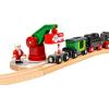 BRIO World – Christmas Steaming Train – Battery-Operated Train – 27-Pc Motorized Steam Engine for Wooden Track with Lights and Kid-Friendly Steam – Interactive Play with Forward/Reverse – for Kids 3+(BRIO World – 36014 Christmas Steaming Train Set | 27-Piece Kid-Friendly Set | Age 3+ Compatible | FSC-Certified Beech Wood | Complements All BRIO Railway Sets & Accessories | Multicolor)
