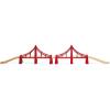 BRIO World Double Suspension Bridge – FSC-Certified Longest Wooden Train Track Bridge – Compatible with All BRIO Railway Sets – 5-Piece Set of 2 Bridges & 3 Tracks – Creative Fun for Kids Ages 3 & Up