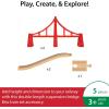 BRIO World Double Suspension Bridge – FSC-Certified Longest Wooden Train Track Bridge – Compatible with All BRIO Railway Sets – 5-Piece Set of 2 Bridges & 3 Tracks – Creative Fun for Kids Ages 3 & Up