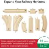 BRIO World Expansion Pack Intermediate – Works with All BRIO Train Sets – FSC-certified 16-Piece Wooden Train Tracks with Switches – Grow Existing Systems and Create Railway Empires – Kids Ages 3 & Up(Train Tracks)