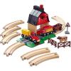BRIO World Farm Railway Set – 20-Piece FSC-Certified Wood Train Set & Accessories – Works with All BRIO Wooden Railway Sets – Includes Barn, Tractor, Hay Crane, Tracks & More – Fun for Kids Ages 3+(BRIO 33719 Farm Railway Playset – Interactive Toy Train Set for Kids | FSC-Certified Wood | Expandable Tracks | Promotes Skill Development)
