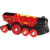BRIO World Mighty Red Action Locomotive – Battery-operated Toy Train for Wooden Track – Motorized Train with Light & Sound – Compatible with All BRIO Railway Sets – Interactive Play – Kids Ages 3 & Up(Locomotive)