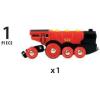BRIO World Mighty Red Action Locomotive – Battery-operated Toy Train for Wooden Track – Motorized Train with Light & Sound – Compatible with All BRIO Railway Sets – Interactive Play – Kids Ages 3 & Up(Locomotive)
