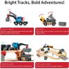 BRIO World Rail & Road Loading Set – 32-Piece FSC-Certified Wood Train Set & Accessories – Special Crane Car, Flatbed, Tracks, & More – Works with All Wooden Railway Sets – Fun Play for Ages 3+(Set)