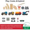 BRIO World Rail & Road Loading Set – 32-Piece FSC-Certified Wood Train Set & Accessories – Special Crane Car, Flatbed, Tracks, & More – Works with All Wooden Railway Sets – Fun Play for Ages 3+(Set)