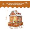 Ravensburger – 3D Gingerbread House with Lights – 216 Piece Jigsaw Puzzle – Traditional Gingerbread House with Sturdy Base & Safe LED Lighting – Premium Quality – Ages 8+