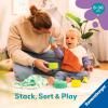 Ravensburger Play+ 3-in-1 Stacking Cups – Bird’s Nest | Silicone Nesting & Sorting Set | Supports Sensory Exploration
