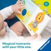 Ravensburger Play+ Ready, Steady, Shake – First Animals | Board Book with Rattle | Engages Sensory & Language Development