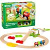 BRIO My First Railway Beginner Pack – 18-Piece FSC-Certified Wood Train Set – Compatible with All BRIO Sets – Includes Rainbow Bridge & Rattle Wagon – Safe Play – Toddlers Ages 18 Months & Older(Railway)