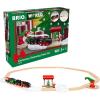 BRIO World – Christmas Steaming Train – Battery-Operated Train – 27-Pc Motorized Steam Engine for Wooden Track with Lights and Kid-Friendly Steam – Interactive Play with Forward/Reverse – for Kids 3+(BRIO World – 36014 Christmas Steaming Train Set | 27-Piece Kid-Friendly Set | Age 3+ Compatible | FSC-Certified Beech Wood | Complements All BRIO Railway Sets & Accessories | Multicolor)