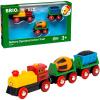 BRIO World Battery Operated Action Train – Motorized for Wooden Tracks – Kids Electric Set – Includes Moving Coal Wagon & Rotating Cement Mixer – Compatible with All Railway Sets – Kids Ages 3 & Up(Train)
