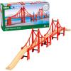 BRIO World Double Suspension Bridge – FSC-Certified Longest Wooden Train Track Bridge – Compatible with All BRIO Railway Sets – 5-Piece Set of 2 Bridges & 3 Tracks – Creative Fun for Kids Ages 3 & Up