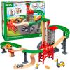 BRIO World Lift & Load Warehouse Set – 32-Piece Wood Train Set – Works with All Wooden Railway Sets – Includes 4-Level Elevator, Vehicles, Tracks & Full Station – MESH Accredited for Ages 3+(BRIO World 33887 Lift & Load Warehouse Set | 32 Piece Kids Train Toy Set with Wooden Tracks and Accessories | Interactive Design | FSC Certified Wood | for Ages 3 and Up)