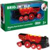 BRIO World Mighty Red Action Locomotive – Battery-operated Toy Train for Wooden Track – Motorized Train with Light & Sound – Compatible with All BRIO Railway Sets – Interactive Play – Kids Ages 3 & Up(Locomotive)
