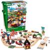 BRIO World Railway World Deluxe Set – 106-Piece FSC-Certified Wood and Accessory Train Set – Works with All Wooden Train Sets – Includes Tracks, Vehicles, Bridge & More – Kids Ages 3 & Up(BRIO World 33766 Deluxe Railway Set – Ultimate Wooden Train Adventure for Kids Aged 3 and Up | Interactive and Educational | Compatible with All Brio Railway Toys | Certified Sustainable Toy)