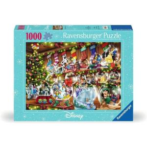 Ravensburger – Disney Christmas – 1000 Piece Jigsaw Puzzle – Dazzling Snow Globes with Cinderella, Snow White, Mickey Mouse, and More – Premium Quality – Ages 12+(New Packaging)