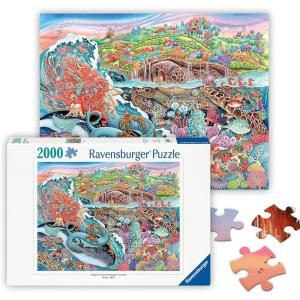 Ravensburger – Thalassic Tale – 2000 Piece Jigsaw Puzzle – Stunning Sea Fantasy – Whales, Mermaids, Mythical Sea Creatures – Frameable – Premium Quality – Puzzles for Adults