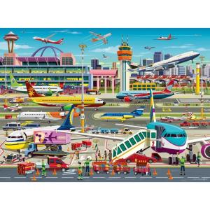 Ravensburger Airport Central – 150 Piece XXL Jigsaw Puzzle for Kids | Explore an Engaging Aviation Scene | Promotes Concentration and Creativity | FSC-Certified