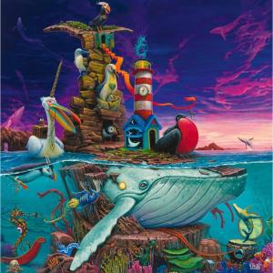Ravensburger Archipelago 500 Piece Jigsaw Puzzle | Oceanic Refuge Art by Dulk | Eco-Inspired Visuals | Premium Quality