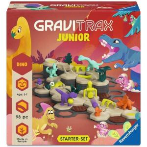 Ravensburger GraviTrax Junior Starter Set L Dino 24586 – Expandable marble run for children, made of environmentally friendly materials with theme worlds, educational and construction toy from 3 years