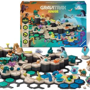 Ravensburger GraviTrax Junior Starter Set XXL – My Planet – Fun and Educational Preschool Marble Run Building Experience – STEM-Friendly, Interactive Learning, MESH Accredited – Kids Age 3 and Older