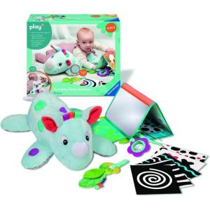 Ravensburger Play+ 3-in-1 Tummy Time Activity Station – Rhino | Interactive Play Mat | Encourages Motor Skills & Exploration