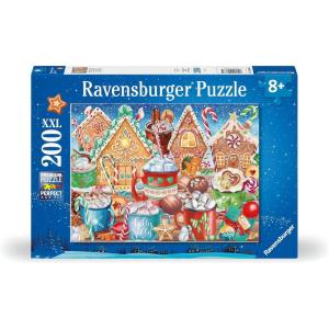 Ravensburger Sweet Christmas Treats – 200 Piece Jigsaw Puzzle for Kids | A Cozy Holiday Delight! | Warm Cups of Cocoa, Marshmallows & Gingerbread Fun | Durable & Kid-Friendly Pieces