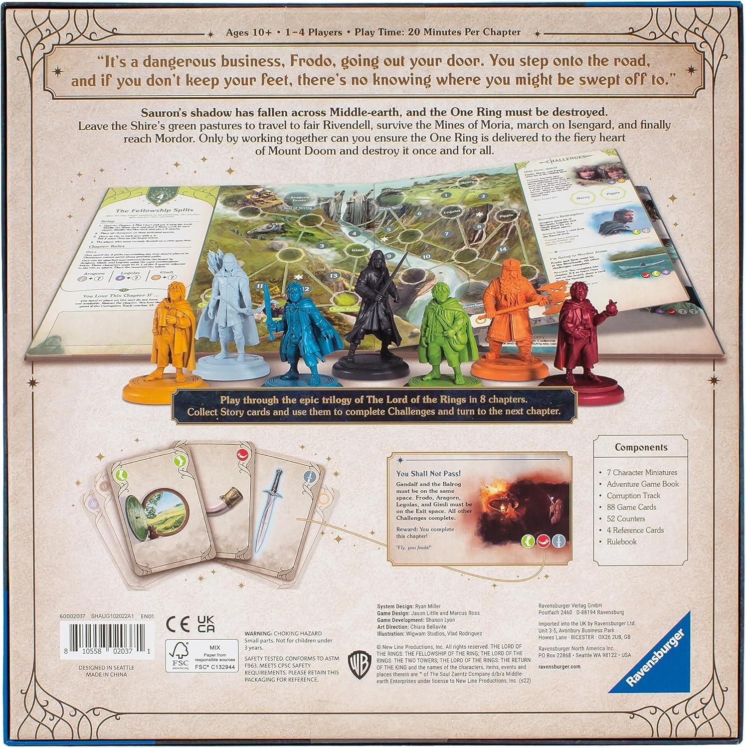 imageLord of The Rings Adventure Book Game Immersive Cooperative Gameplay Innovative Chapter Book Format Unique Corruption Track for Ages 10 and Up