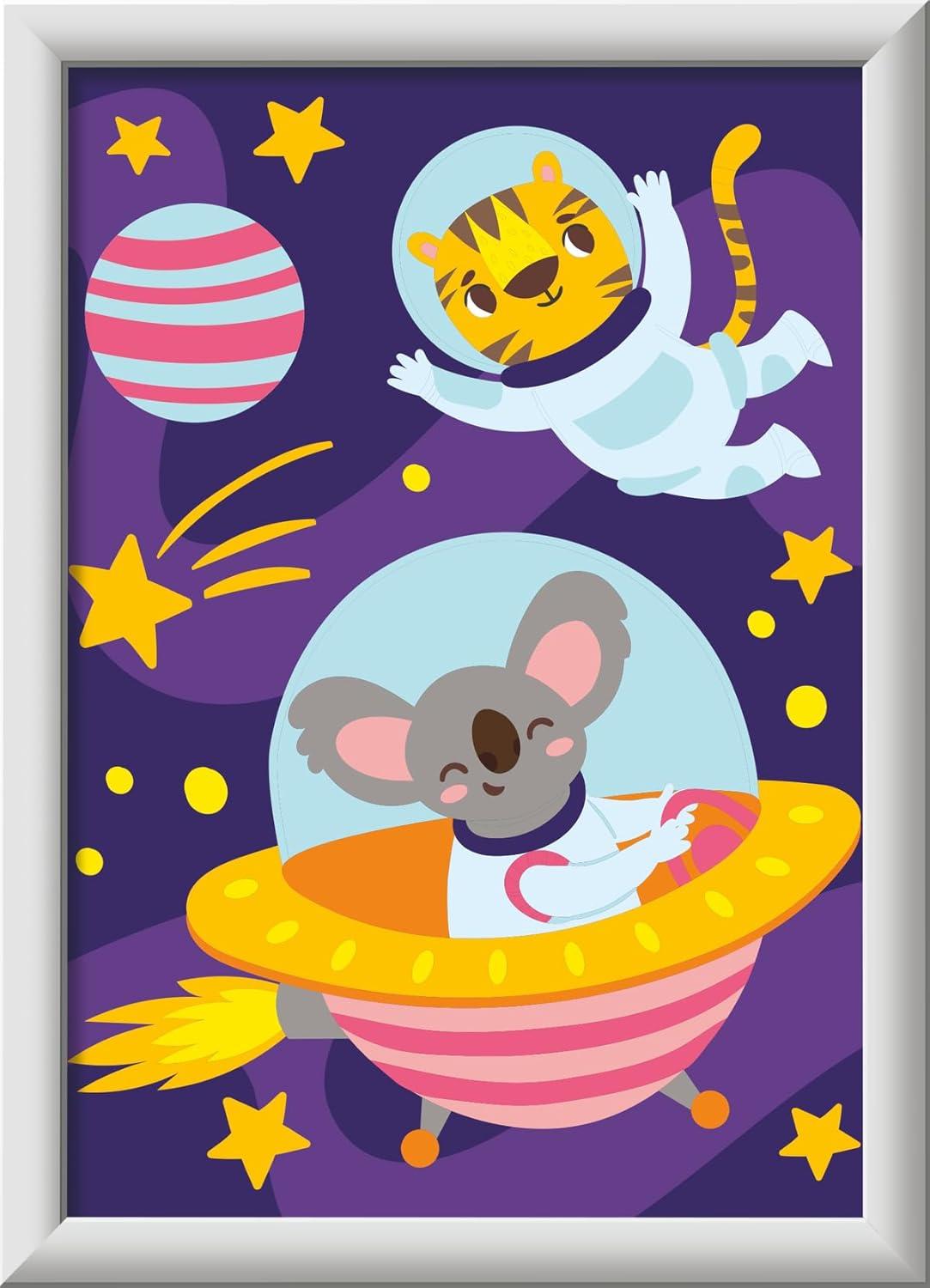 imageRavensburger Animals in Space CreArt Paint by Numbers Kit Fun ampamp Easy DIY Art for Kids Age 7 Creative Gift Idea for Birthdays ampamp Holidays