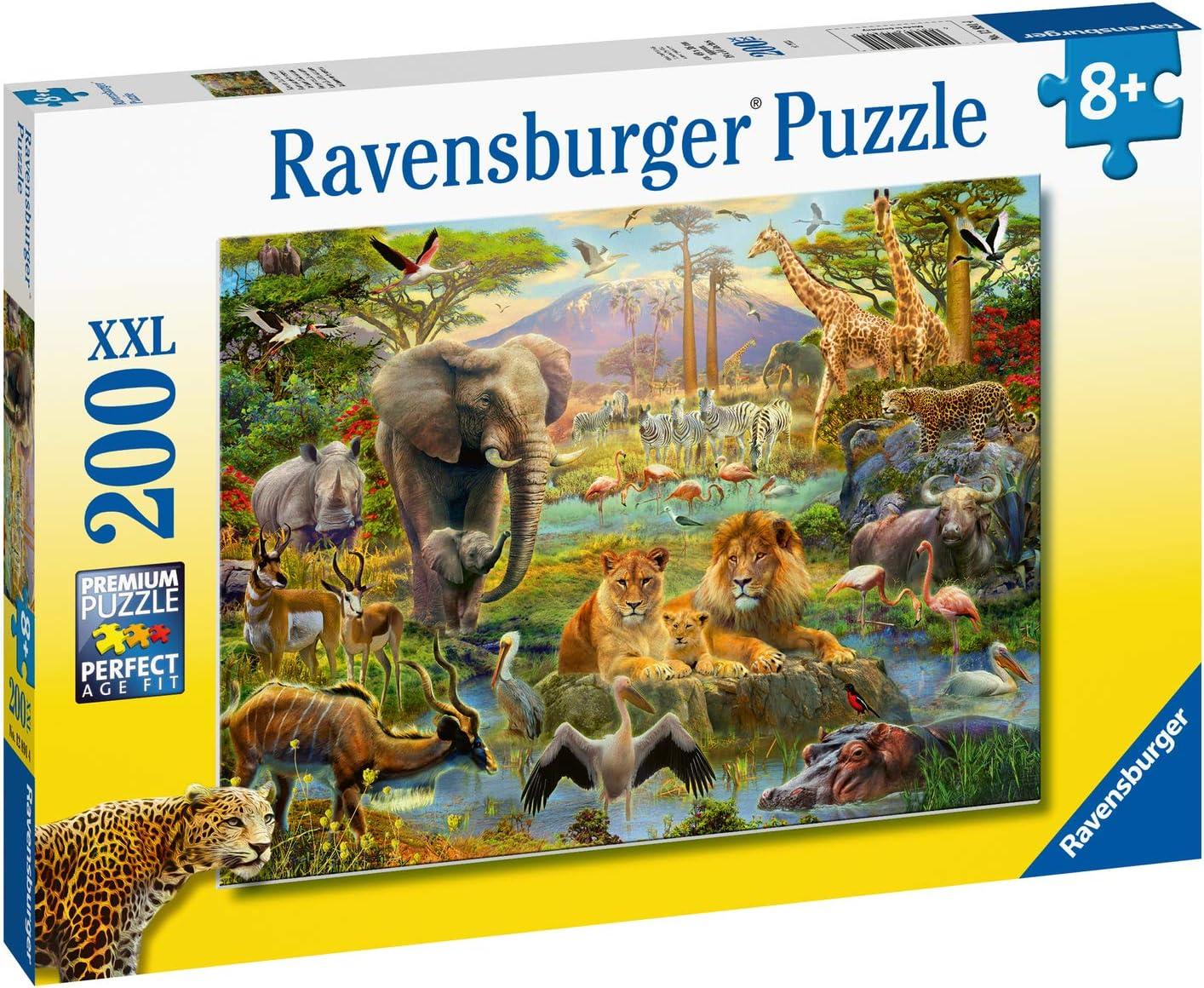 imageRavensburger Animals of The Savannah 200 Piece Jigsaw Puzzle Exciting Colorful Imagery of Lions Elephants Tigers ampamp More Premium Quality Ideal Gift ScreenFree Fun Children Ages 8