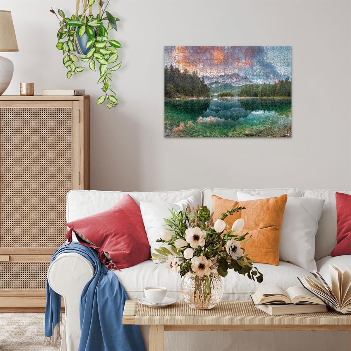 imageRavensburger Eibsee Lake Germany 1000 Piece Jigsaw Puzzle Stunning Peaceful Lake at Sunrise Majestic Mountains ampamp Lush Forest Ideal Gift Frameable Art Puzzles for Adults