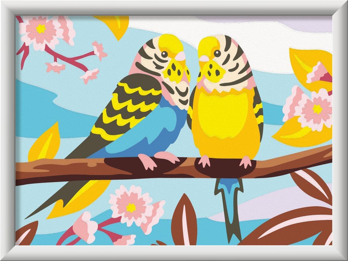 imageRavensburger Lovely Budgies CreArt Paint by Numbers Kit Fun ampamp Easy DIY Art for Kids Age 9 Creative Gift Idea for Birthdays ampamp Holidays