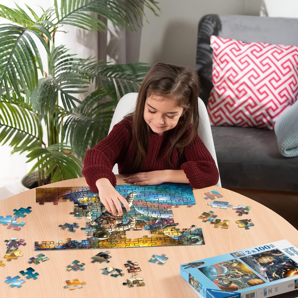imageRavensburger Space 100 Piece Jigsaw Puzzle 2 Pack XXL Pieces for Easier Assembly Stunning Bold Space Images Planets ampamp More Premium Quality Ideal Gift ScreenFree Fun Children Age 6