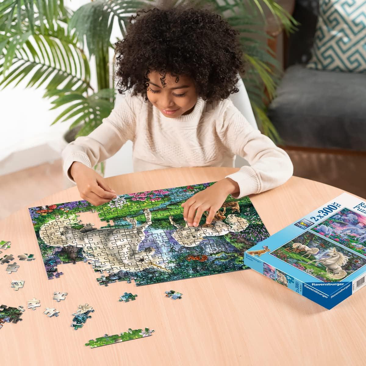 imageRavensburger  Unicorns  300 Piece Jigsaw Puzzle 2 Pack  XXL Pieces  Easy Assembly  Mythical Mystical Unicorns  Vibrant Colors  Premium Quality  Ideal Gift  ScreenFree Fun  Children Age 9