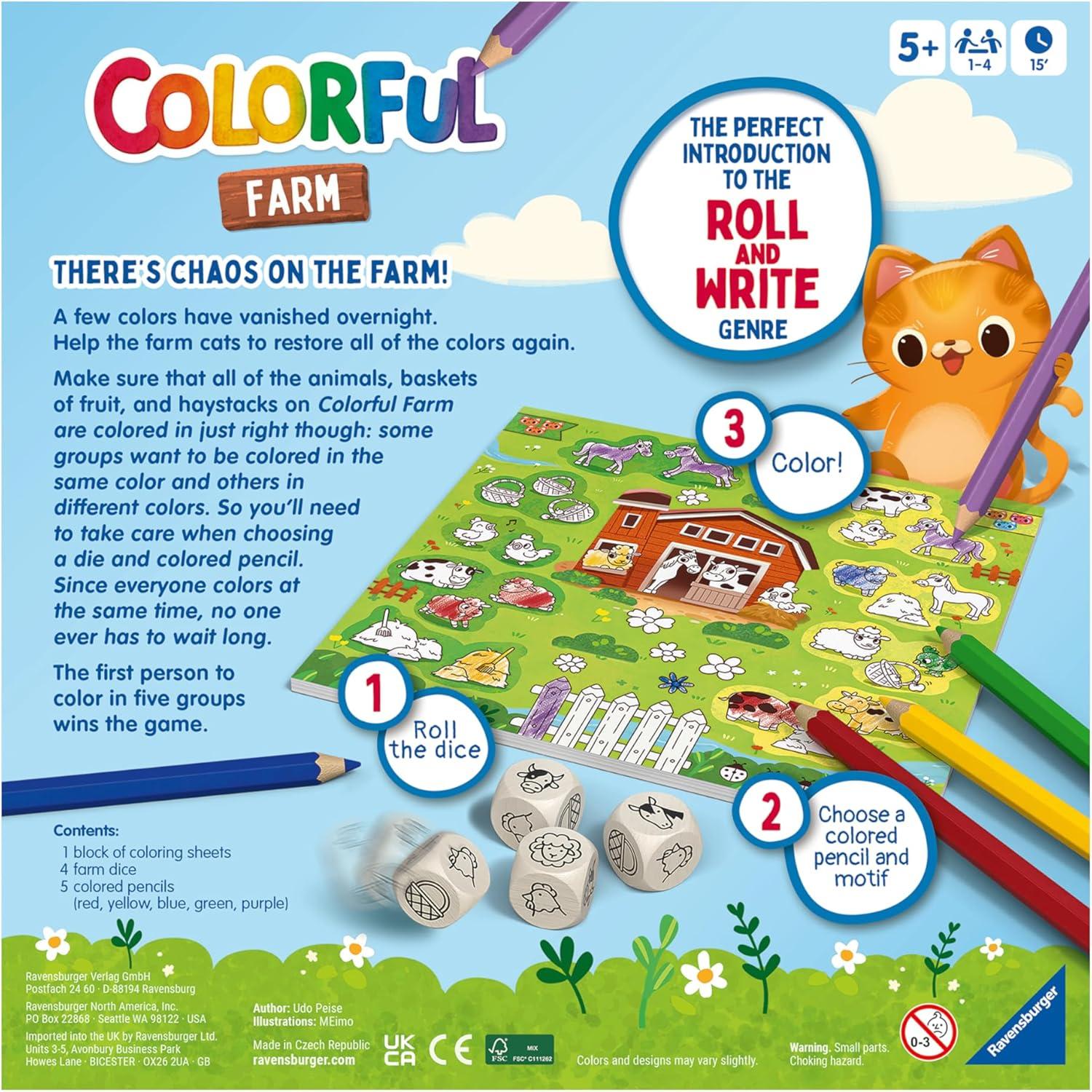 imageRavensburger 24844 My Colorful Farm a Childrens Game for 14 People Aged 5 and Over