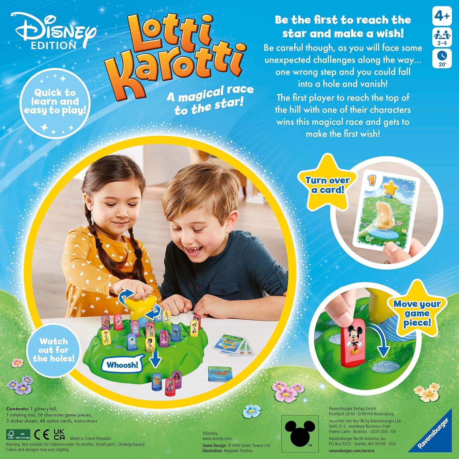 imageRavensburger 24875 Lotti Karotti Disney Edition Adaptation of The WellKnown Classic Game with Disney Characters Entertaining Race Game for 2 to 4 Children Aged 4 and Over
