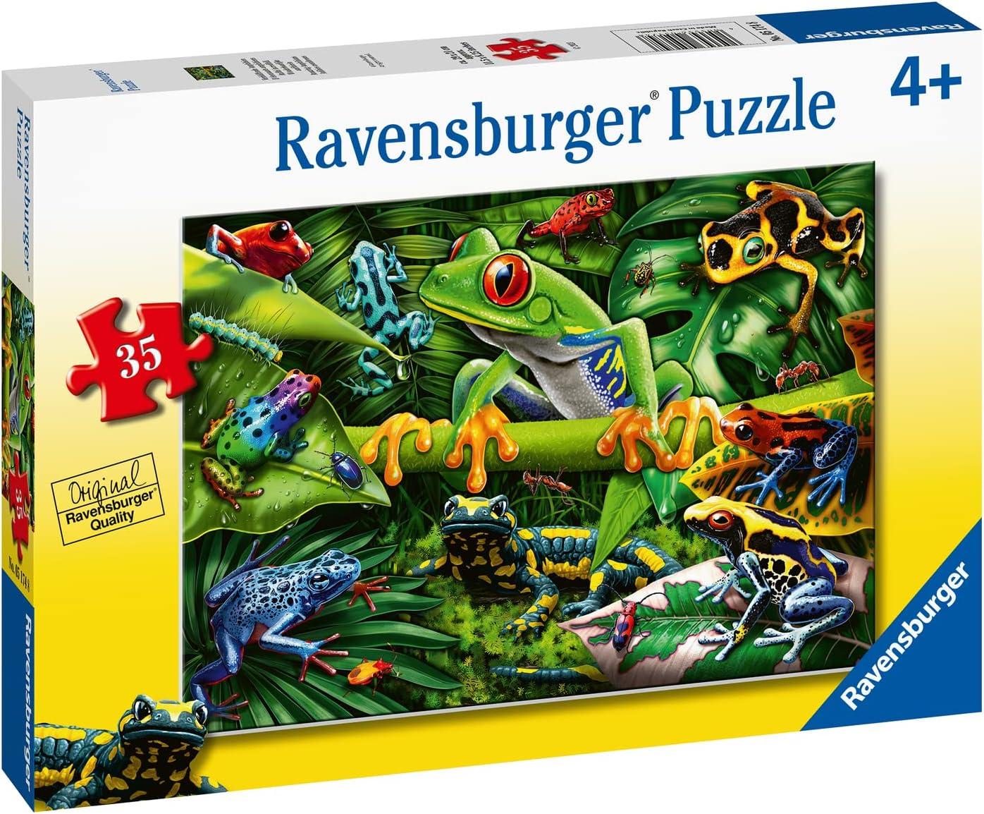 imageRavensburger Amazing Amphibians 35 Piece Jigsaw Puzzle for Kids 05174 Every Piece is Unique Pieces Fit Together Perfectly