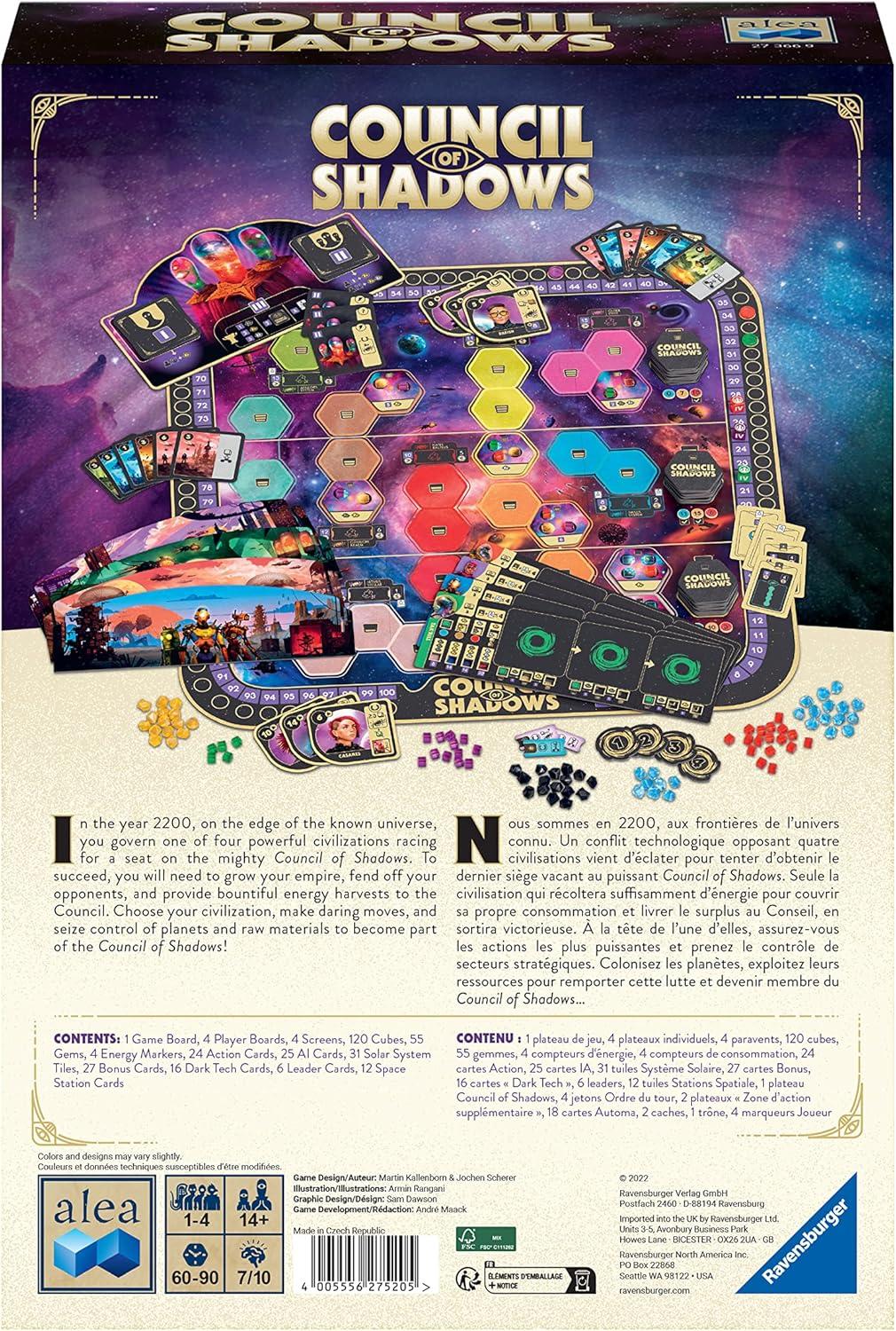 imageRavensburger Council of Shadows Alea Space Strategy Board Game for Ages 14 ampamp Up