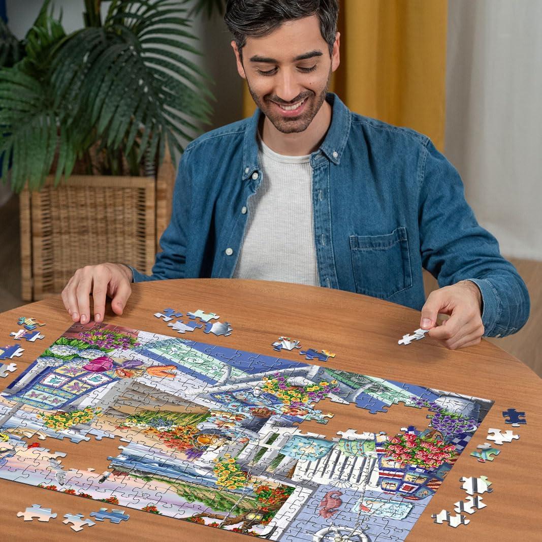 imageRavensburger Cozy Series Seaside Sunshine 300 Piece Large Format Jigsaw Puzzle for Adults and Kids Unique Piece Design Premium Quality Materials FSC Certified Ideal Gift for Puzzle LoversPuzzle