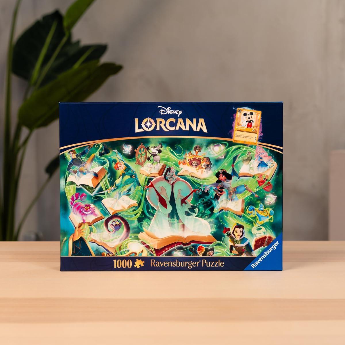 imageRavensburger Disney Lorcana Glimmers of The Realm Emerald 1000 Piece Jigsaw Puzzle Premium Quality Made in Europe FSC Certified Materials