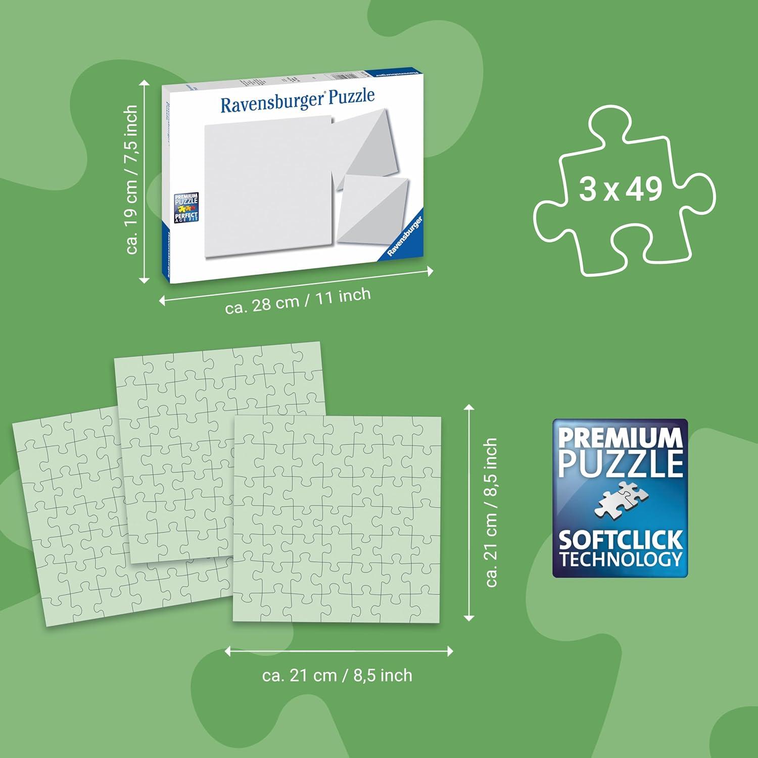 imageRavensburger Disney Moana 3x49 Piece Jigsaw Puzzle Set for Kids Unique Piece Design Softclick Technology Enhances Concentration and Creativity
